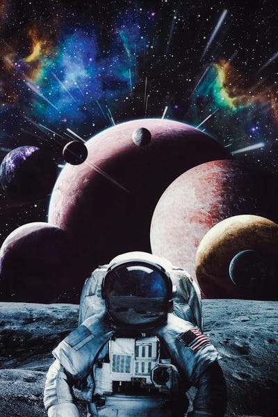 GEN Z: Astronaut On Moon With A Lot Of Planets by GEN Z