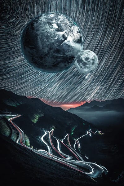 GEN Z: Night Stars Trails And Moon by GEN Z