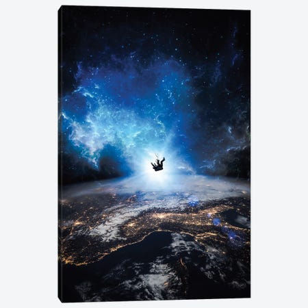 Astronaut Falling On Earth Canvas Print #GEZ247} by GEN Z Canvas Print