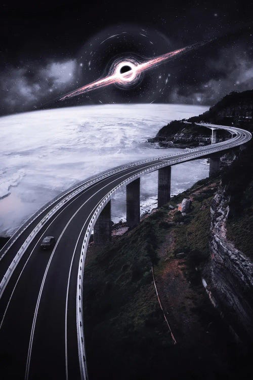 Road To The Black Hole In Space by GEN Z wall art
