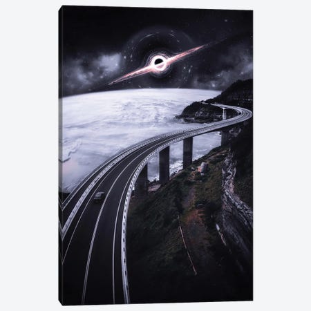 Road To The Black Hole In Space Canvas Print #GEZ254} by GEN Z Canvas Artwork