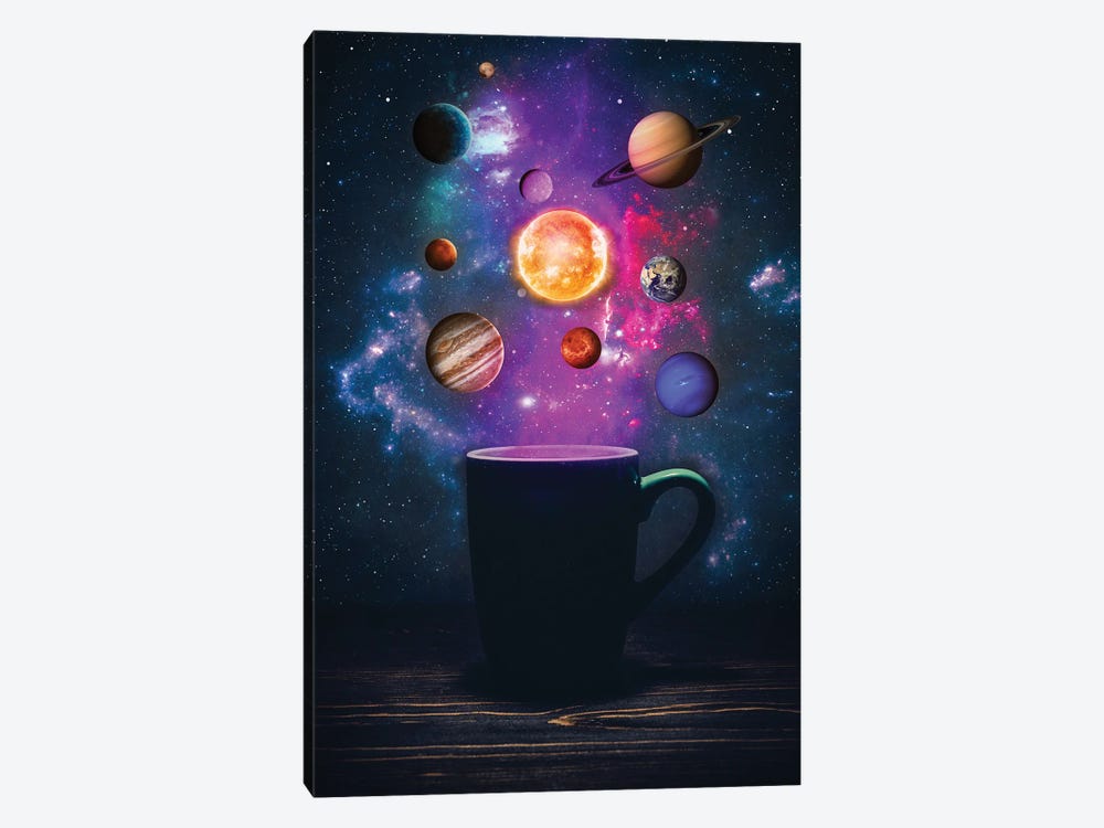 Galaxy System Cup Coffee by GEN Z 1-piece Art Print