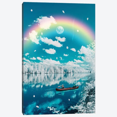 Rainbow And Winter Landscape Canvas Print #GEZ269} by GEN Z Canvas Artwork