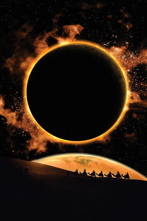 Solar Eclipse In Desert