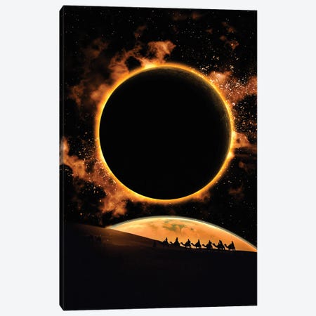 Solar Eclipse In Desert Canvas Print #GEZ277} by GEN Z Canvas Art