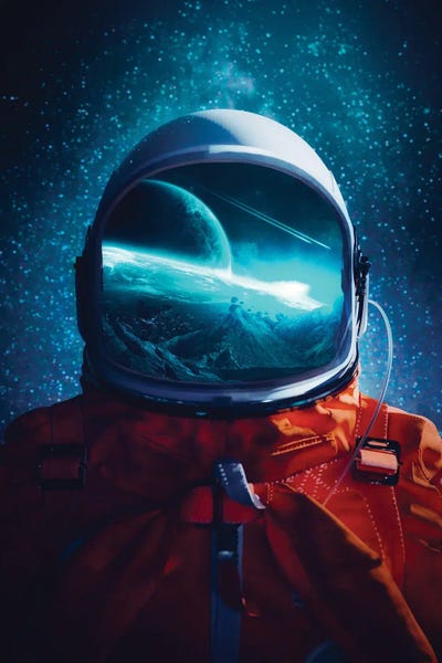 GEN Z: Astronaut Helmet Space Reflection by GEN Z