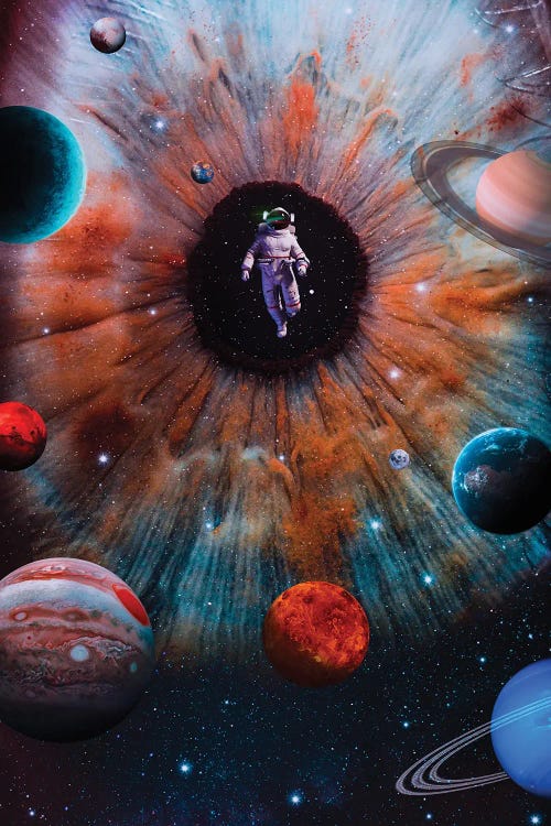 Astronaut And The Eye Of Universe