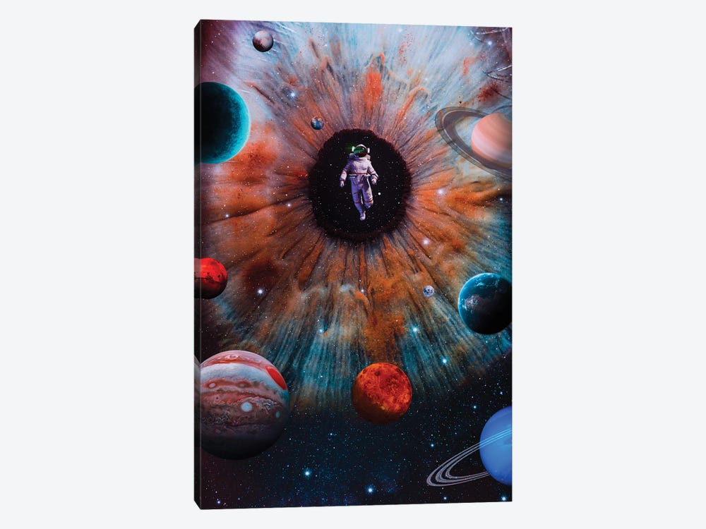 Astronaut And The Eye Of Universe by GEN Z 1-piece Canvas Art Print