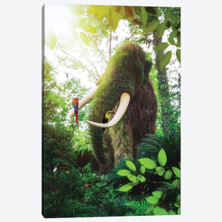 Vegetable Mammoth In Tropical Forest Canvas Print #GEZ288} by GEN Z Canvas Wall Art