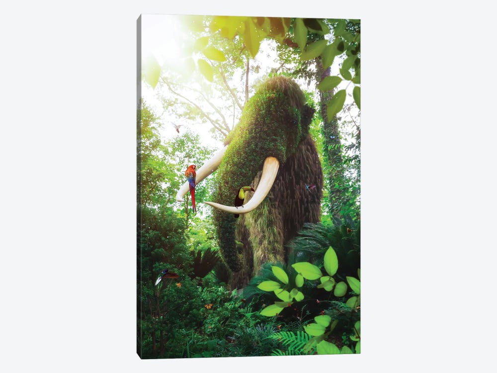 Vegetable Mammoth In Tropical Forest by GEN Z 1-piece Canvas Wall Art