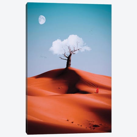 Fantasy Tree Cloud In Red African Desert Canvas Print #GEZ296} by GEN Z Canvas Wall Art