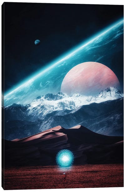 Stargate Astronaut Portal Exploration Canvas Art Print - Exploration Art