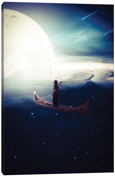 Elf On A Fantasy Sea Of Clouds Canvas Art Print - Going Solo