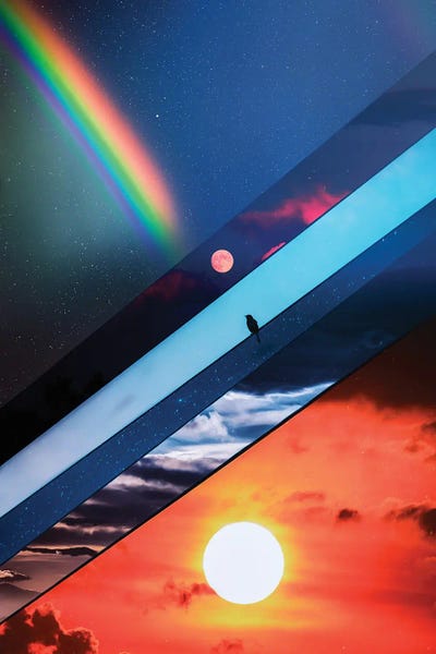 Different Skies In The Sky by GEN Z framed canvas print