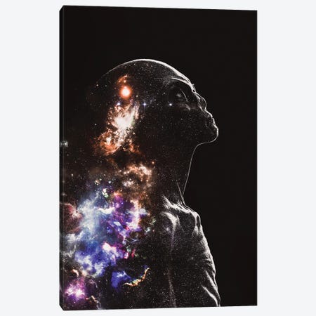 Alien Master Of The Universe And Stars Canvas Print #GEZ318} by GEN Z Canvas Art