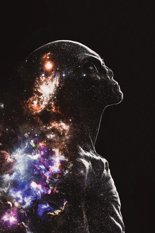 Alien Master Of The Universe And Stars by GEN Z wall art