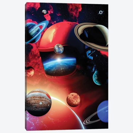 God Astronaut Solar System Canvas Print #GEZ320} by GEN Z Canvas Print