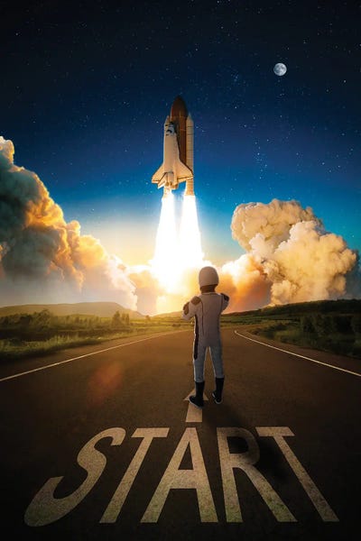 GEN Z: Astronaut Waiting The Start Of Rocket Launch by GEN Z