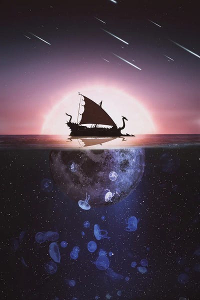 GEN Z: Drakkar between sun and moon by GEN Z