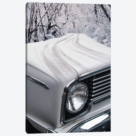 Drive Your Vintage Car In Winter Snow Canvas Print #GEZ354} by GEN Z Canvas Art Print