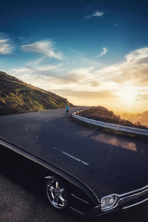 Classic Car Mountains Road