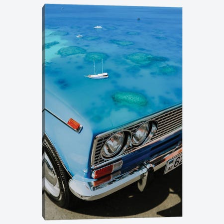 Classic Car Blue Lagoon Canvas Print #GEZ358} by GEN Z Canvas Artwork