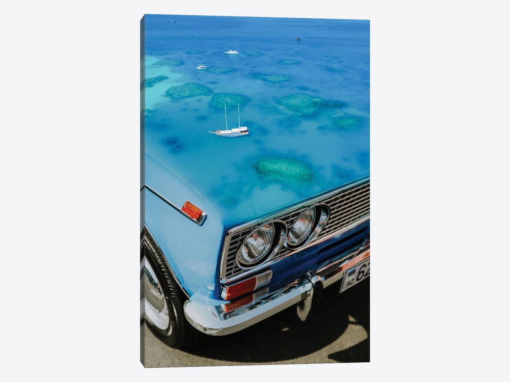 Classic Car Blue Lagoon by GEN Z 1-piece Canvas Artwork