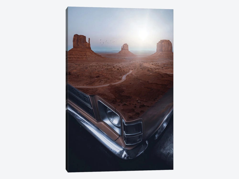 Classic Car American West by GEN Z 1-piece Art Print