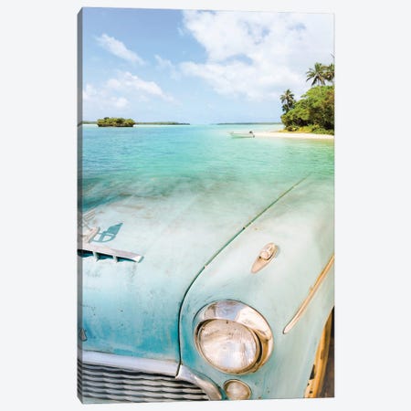 Classic Car Cuba Beach Canvas Print #GEZ360} by GEN Z Canvas Print