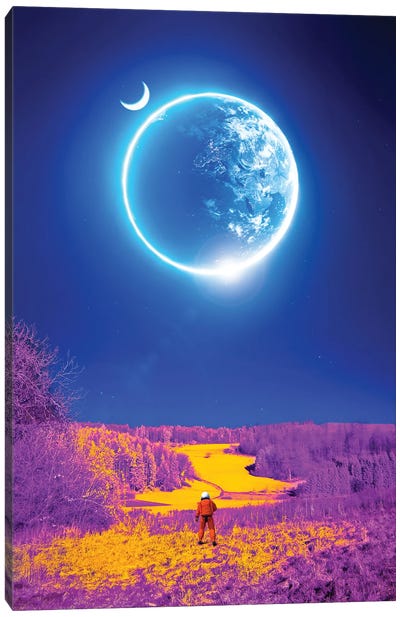 Infrared World Astronaut Canvas Art Print - GEN Z