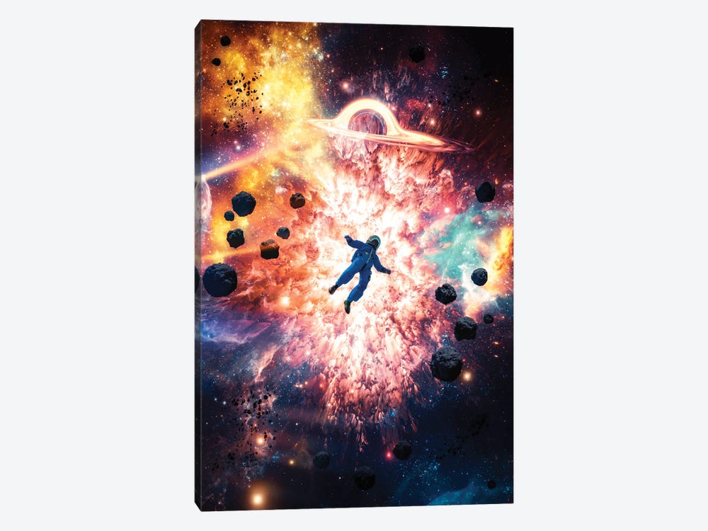 Big Bang Space Explosion Astronaut by GEN Z 1-piece Canvas Print