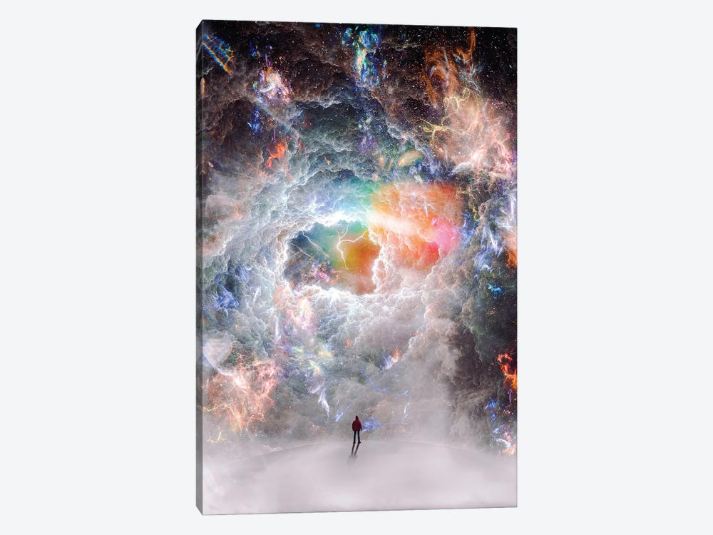 Alone On The Moon In Front Of The Cosmos by GEN Z 1-piece Canvas Art Print