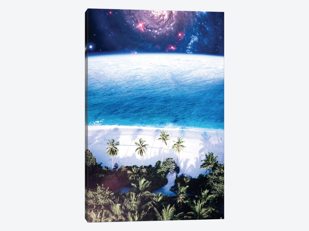 Aerial View Of Beach And Ocean Space by GEN Z 1-piece Canvas Art