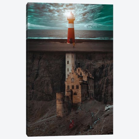 Castle And Lighthouse Are One Canvas Print #GEZ400} by GEN Z Canvas Wall Art