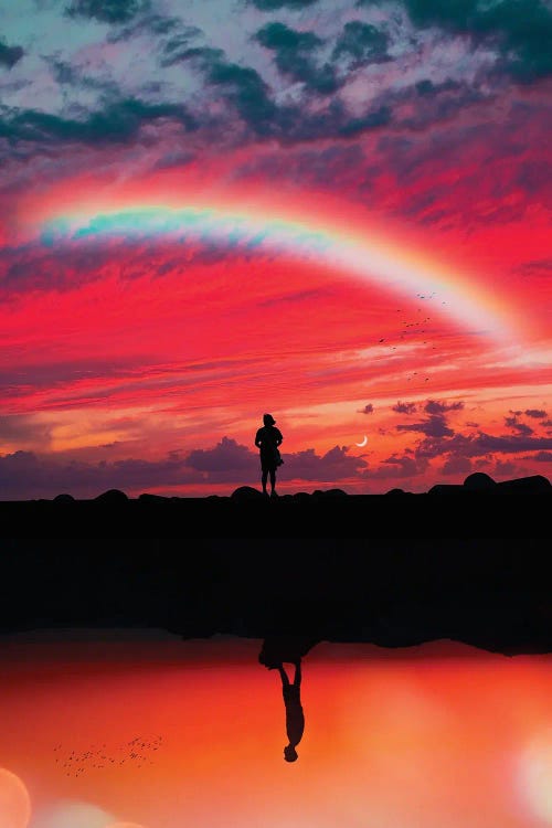 Silhouettes And Rainbow