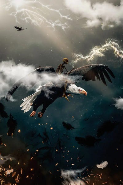 Lightning: Skeleton Demon On Eagle Back by GEN Z