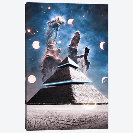 Alien Spaceship Pyramid Theory Canvas Print #GEZ410} by GEN Z Canvas Art Print