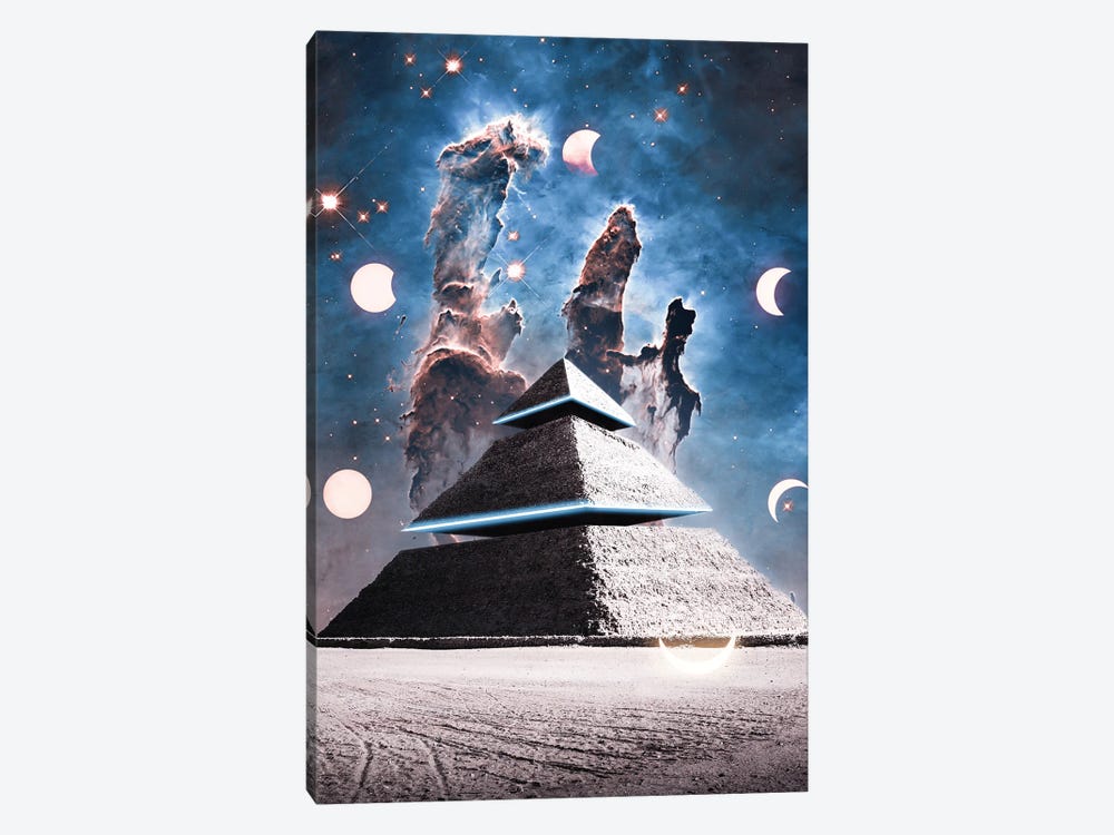 Alien Spaceship Pyramid Theory by GEN Z 1-piece Canvas Print