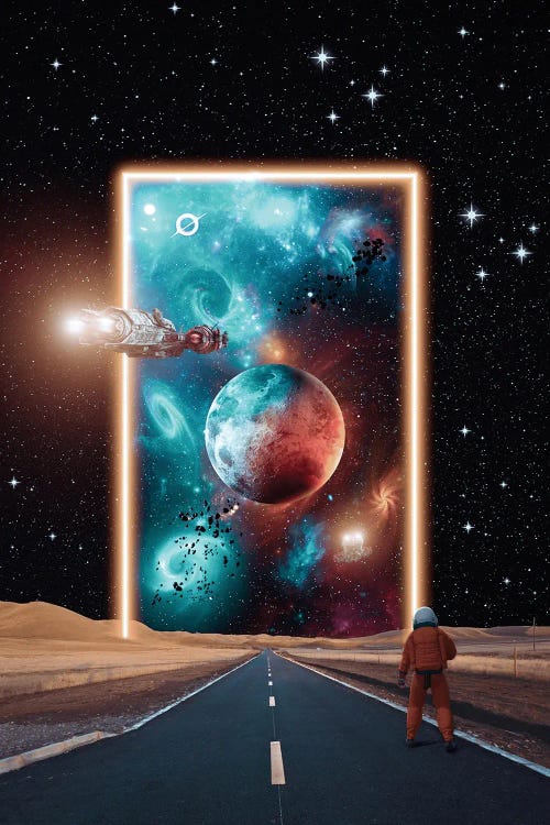 Astronaut Stargate Road To Another Moon by GEN Z wall art