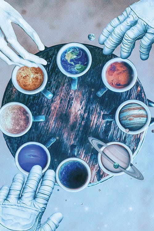 Space Coffee Mug Solar System Planets by GEN Z wall art