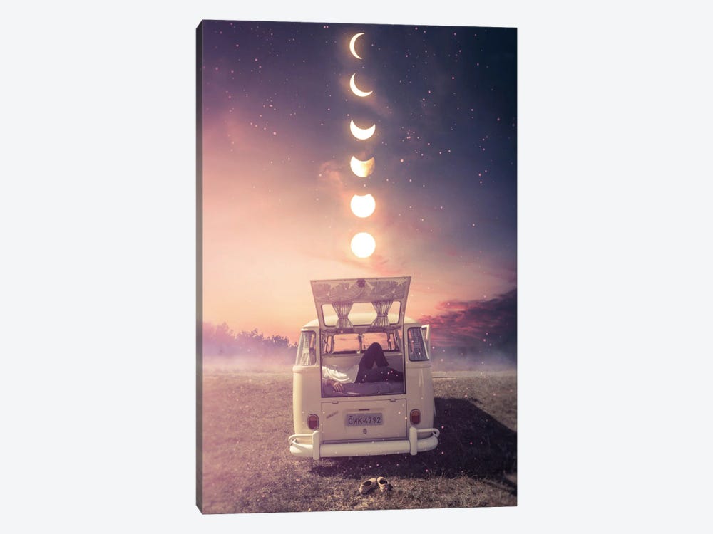 Chill In A Van With Moon Phases by GEN Z 1-piece Canvas Print