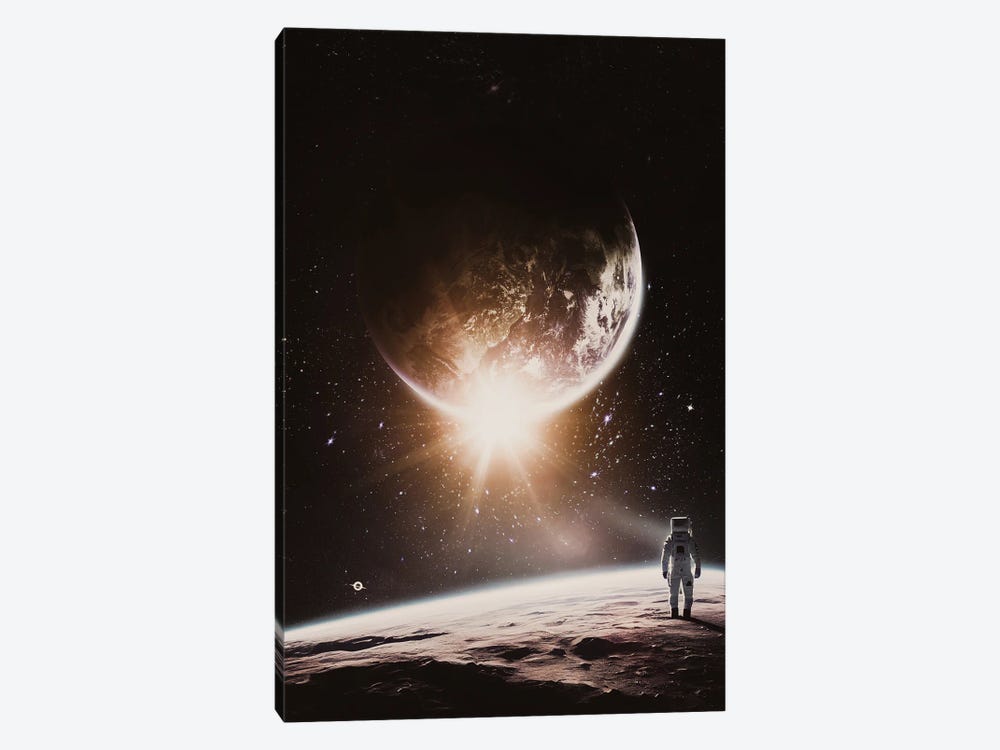 Astronaut In A Space Odyssey On New Moon by GEN Z 1-piece Art Print