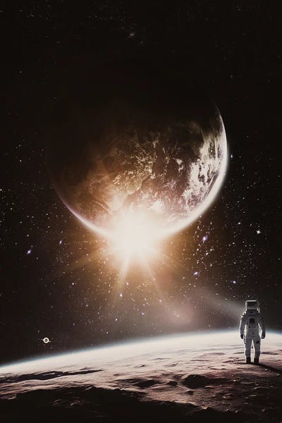 Fictional Characters: Astronaut In A Space Odyssey On New Moon by GEN Z