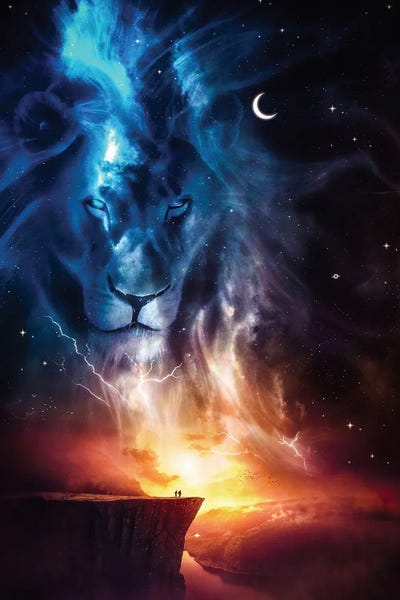 Fire & Ice: Spirit Of Animal Totem Lion by GEN Z