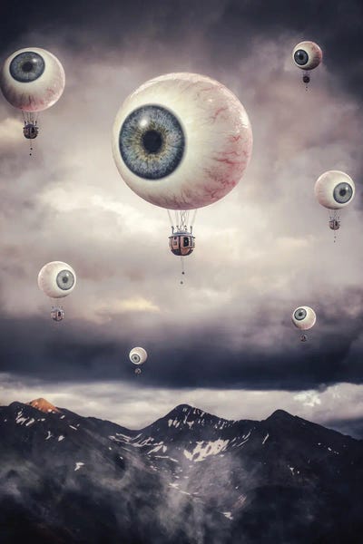 Big Brother Balloon Eye Control by GEN Z framed canvas print