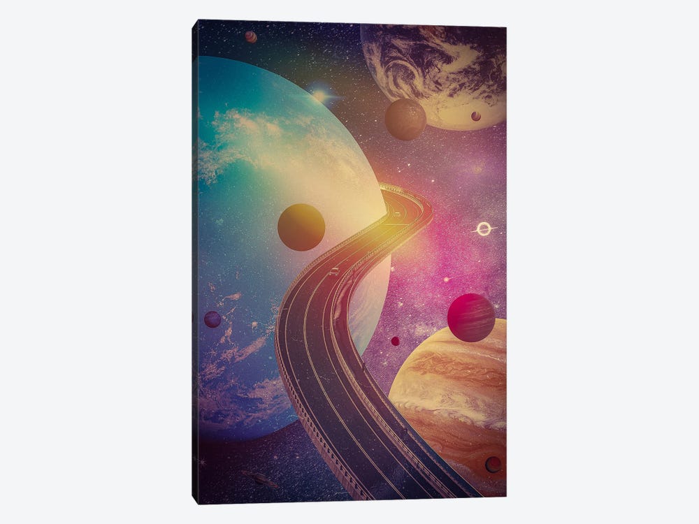 Space Road To The Surreal Planets by GEN Z 1-piece Canvas Art