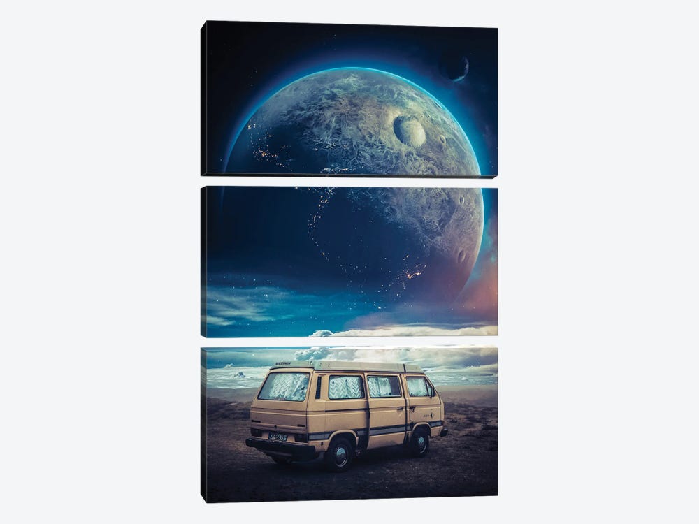 Van Of Adventurer Camp Seen On Planet by GEN Z 3-piece Canvas Art