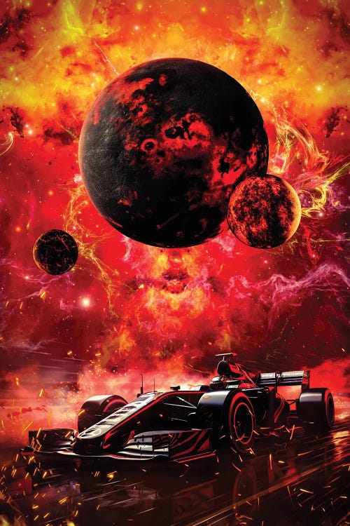 Formula 1 Fire In The Paddock Universe by GEN Z wall art