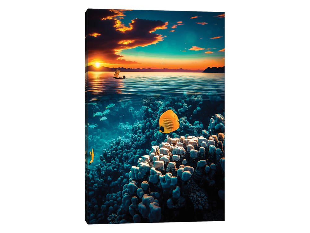 Premium AI Image  Seascape with crystal clear water clean sea