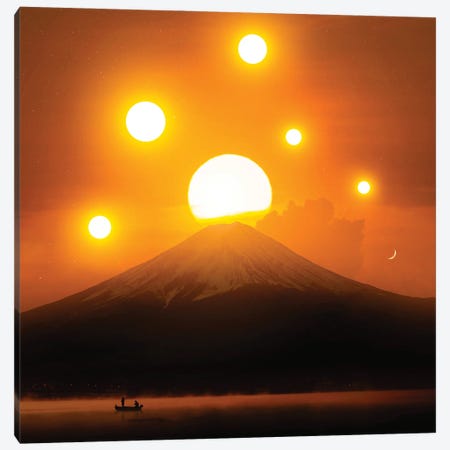 Six Suns Over Mount Fuji Japanese Feelings Canvas Print #GEZ521} by GEN Z Art Print